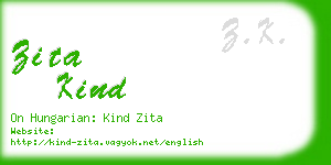 zita kind business card